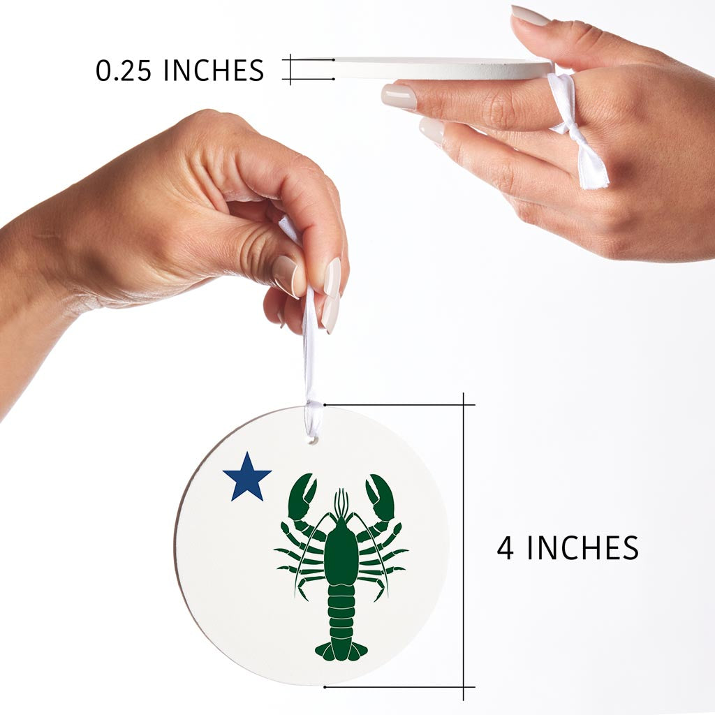 New England Star And Lobster | Wood Ornament | Eaches | Min 6