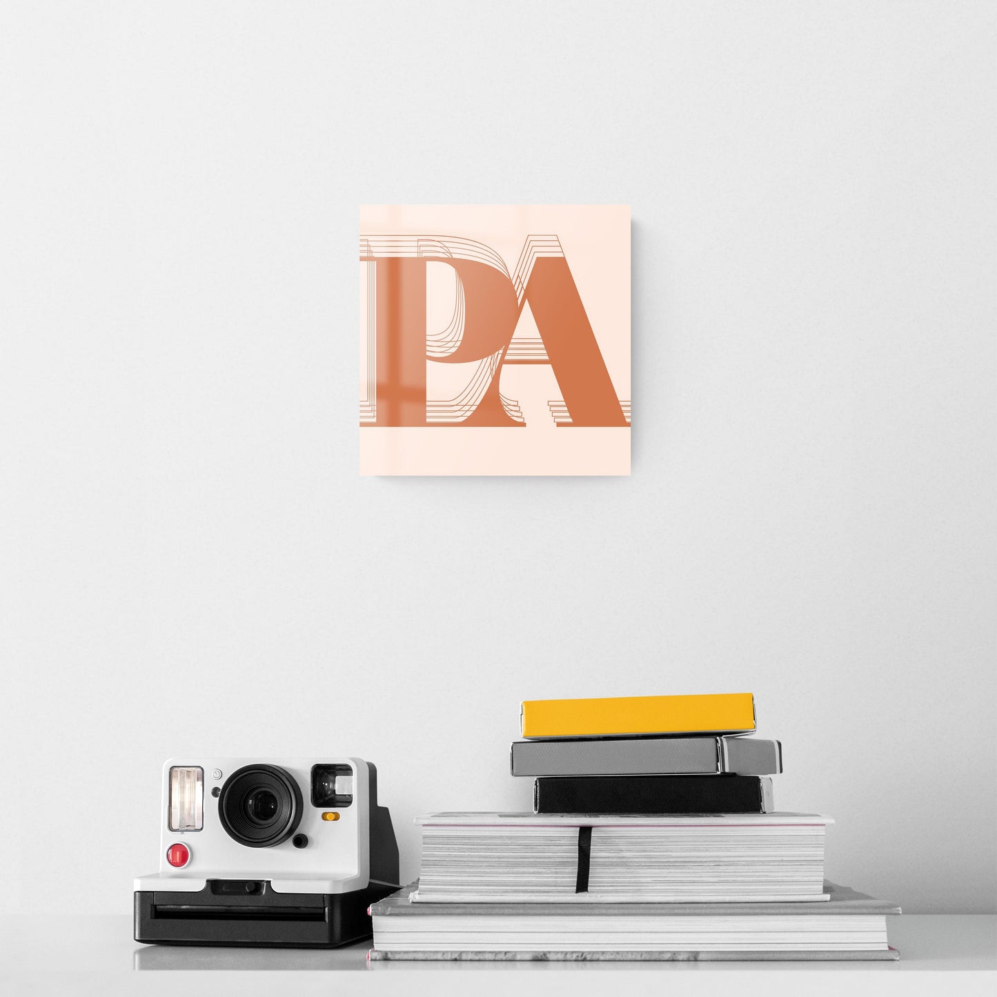 Modern Minimalist Pennsylvania Pa Initials Dark | Hi-Def Glass Art | Eaches | Min 2
