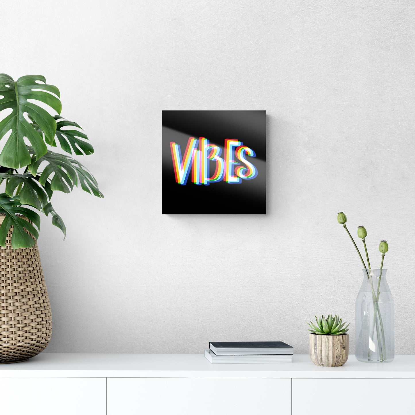 Funky Vibes Illusion In Black | Hi-Def Glass Art | Eaches | Min 1