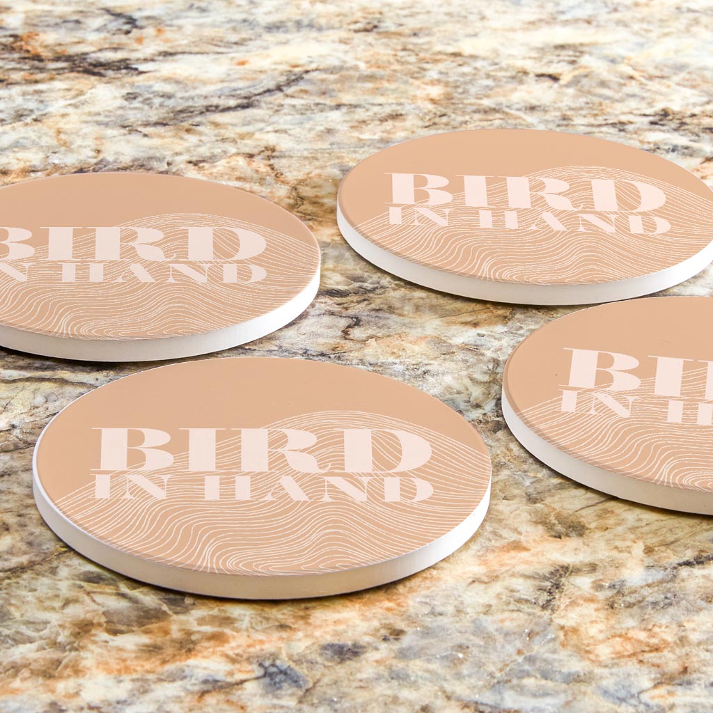 Modern Minimalist Pennsylvania Bird Quip | Absorbent Coasters | Set of 4 | Min 2