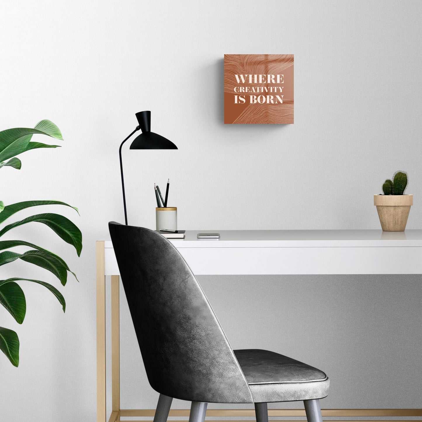Modern Minimalist New York Creativity Is Born | Hi-Def Glass Art | Eaches | Min 2