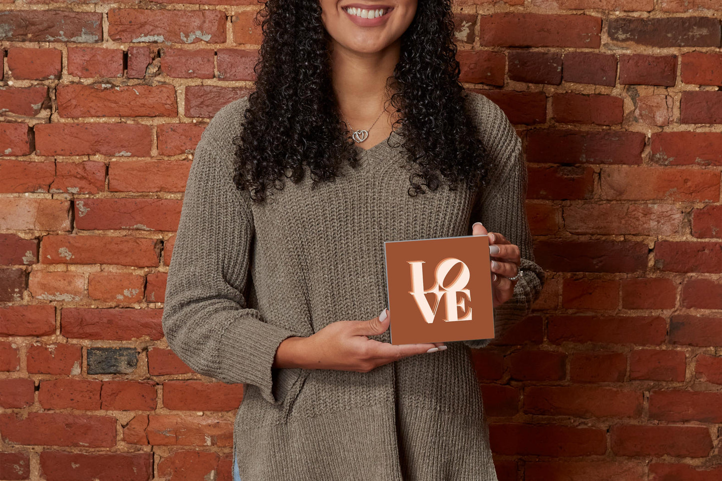 Modern Minimalist Pennsylvania Love Dark | Wood Block | Eaches | Min 4