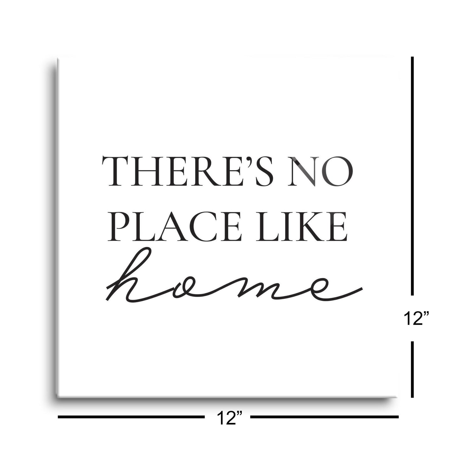 Minimalist B&W Kansas No Place Like Home | Hi-Def Glass Art | Eaches | Min 1