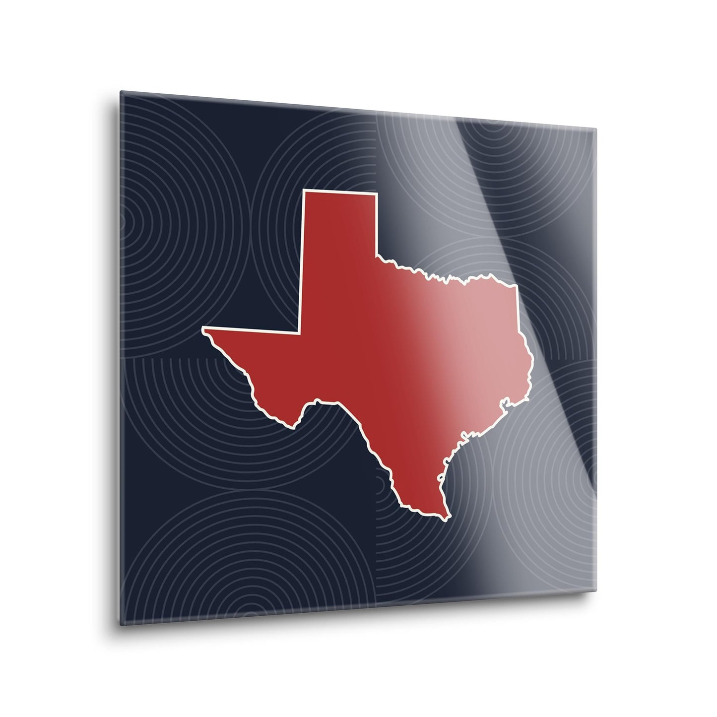 Modern Minimalist Texas Colors Shape | Hi-Def Glass Art | Eaches | Min 2