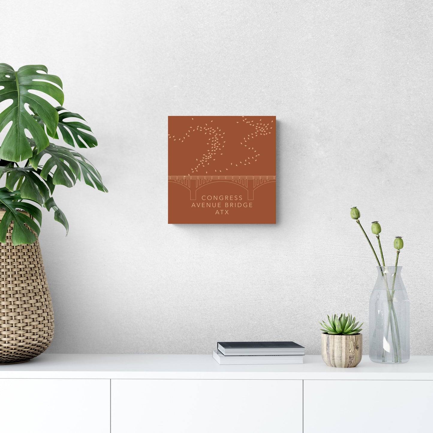 Modern Minimalist Texas Austin Congress Bridge | Wood Sign | Eaches | Min 2