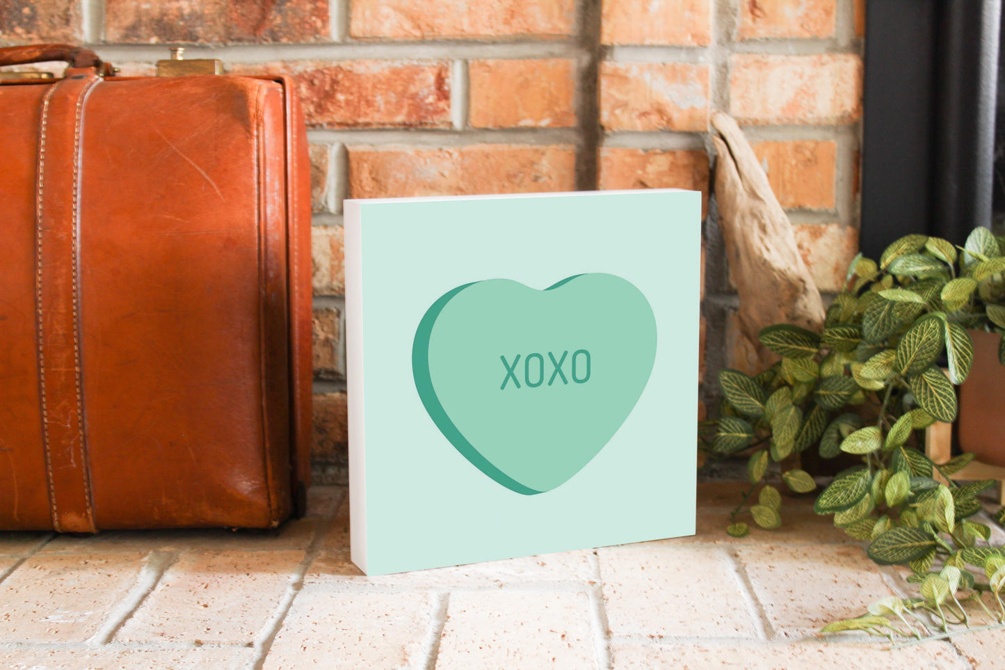 Message Hearts Xo | Wood Block | Eaches | Min 2