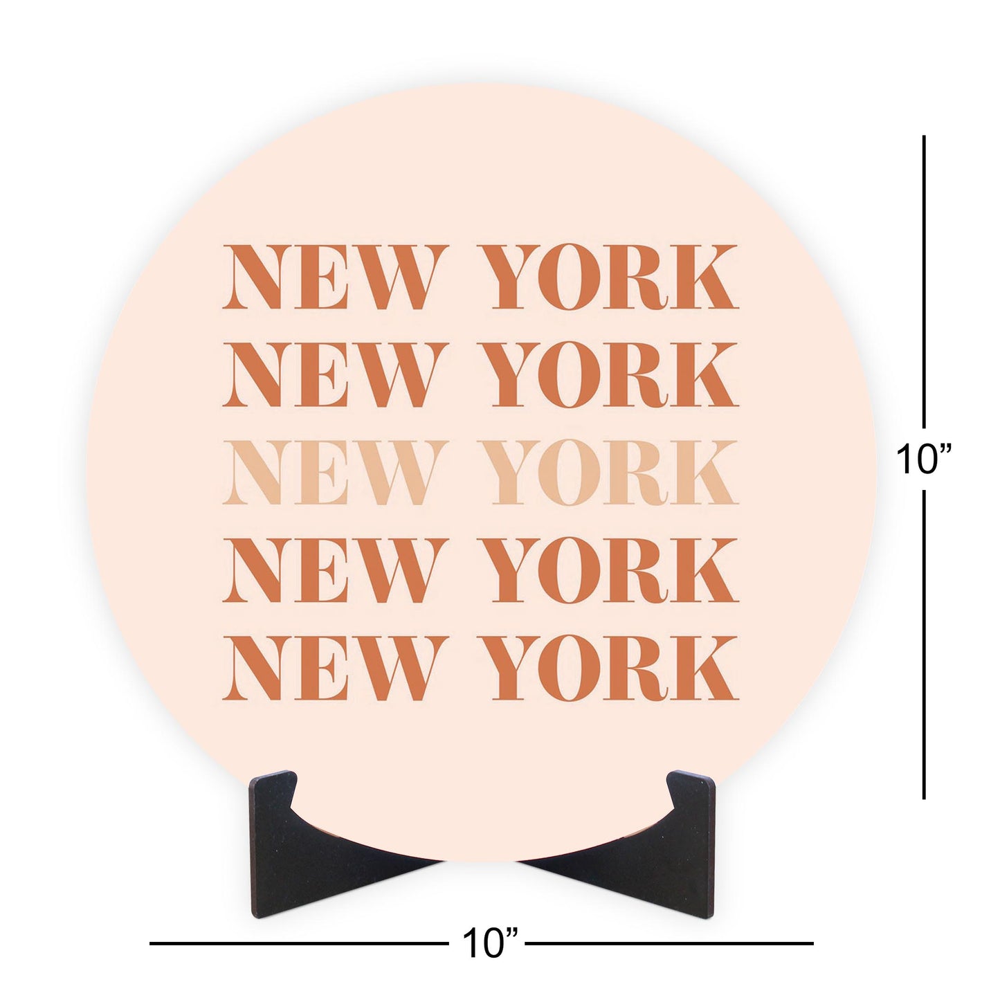 Modern Minimalist New York Repeated Light | Wood Sign | Eaches | Min 1