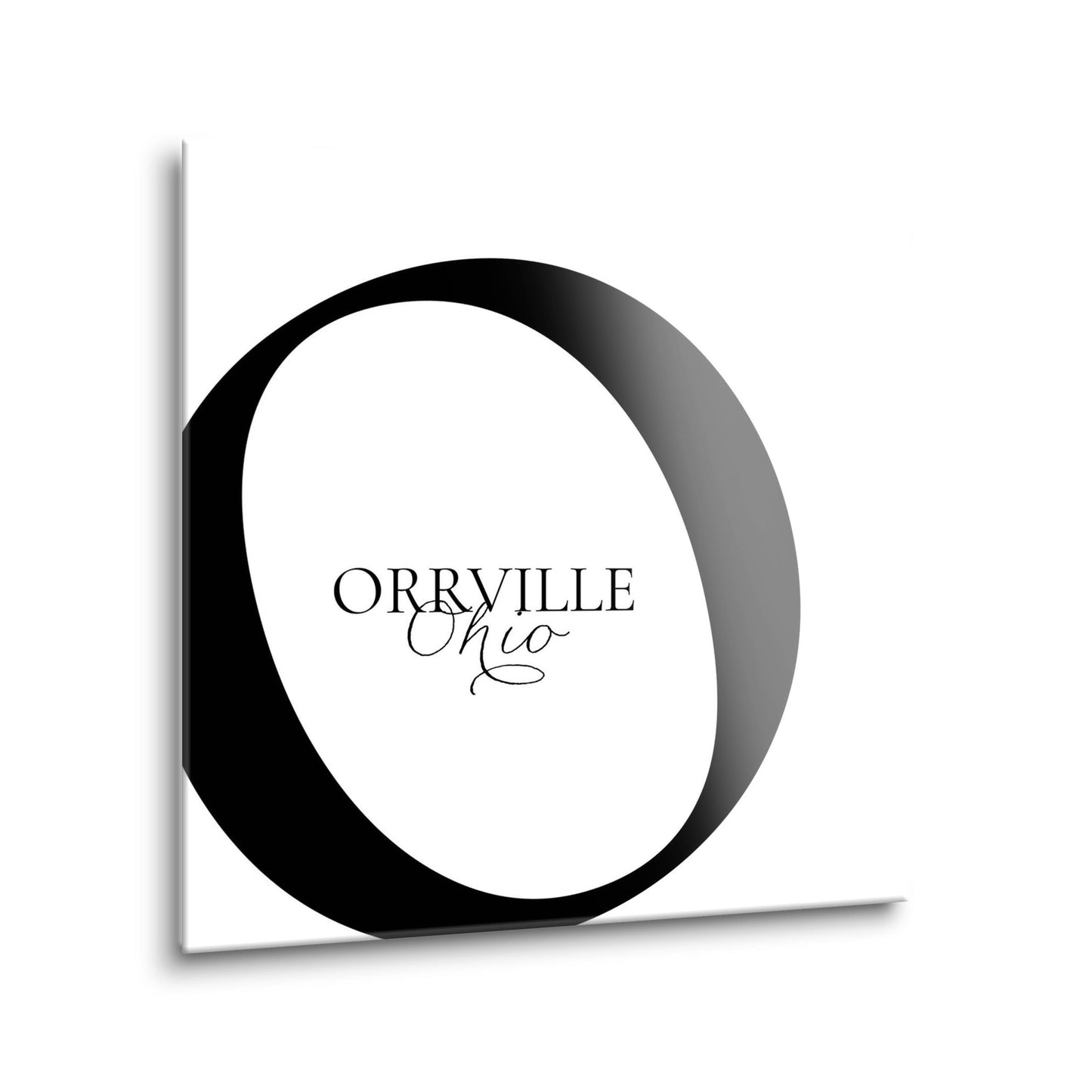 Orrville Oh Minimal Monogram | Hi-Def Glass Art | Eaches | Min 2