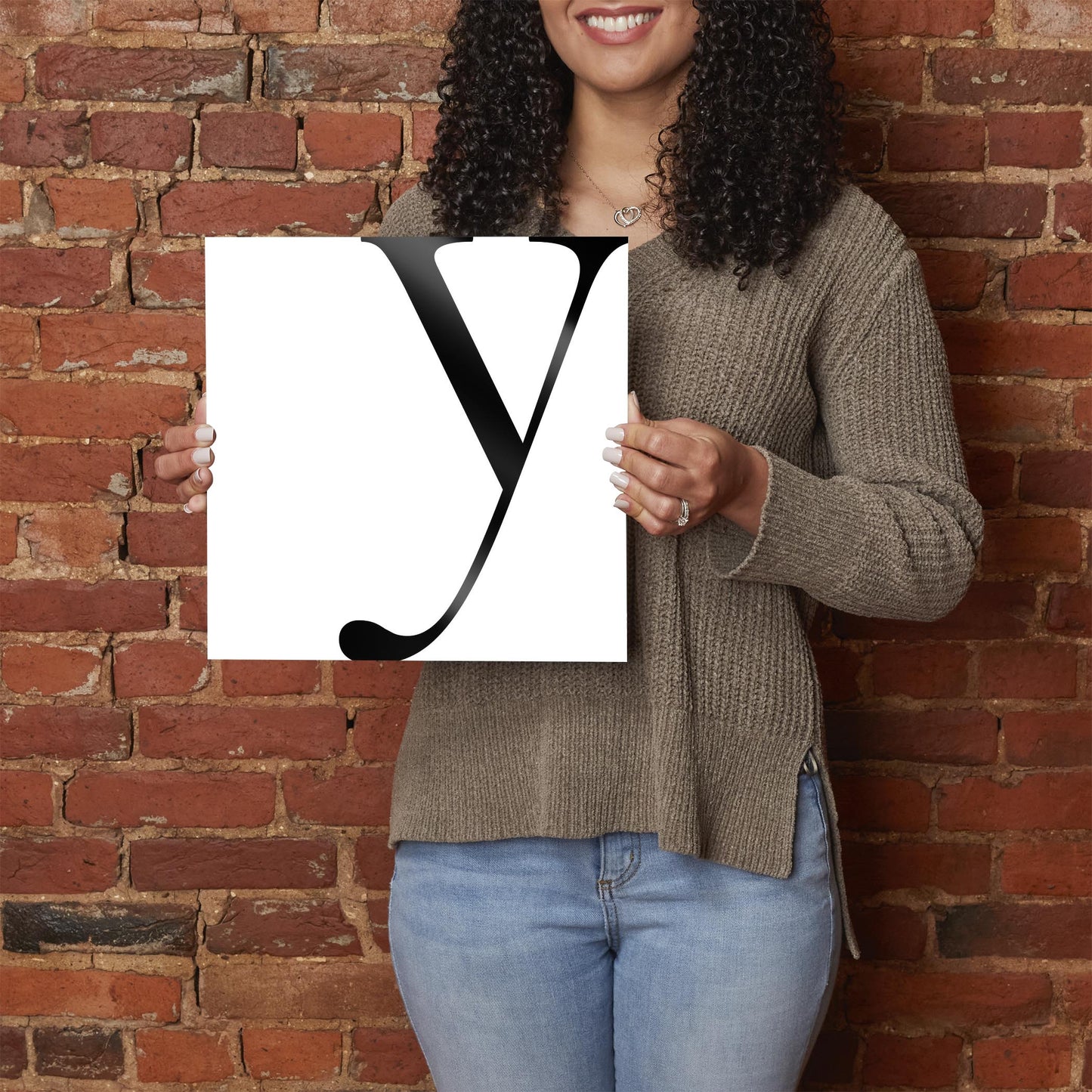 Minimal Monogram Y | Hi-Def Glass Art | Eaches | Min 1