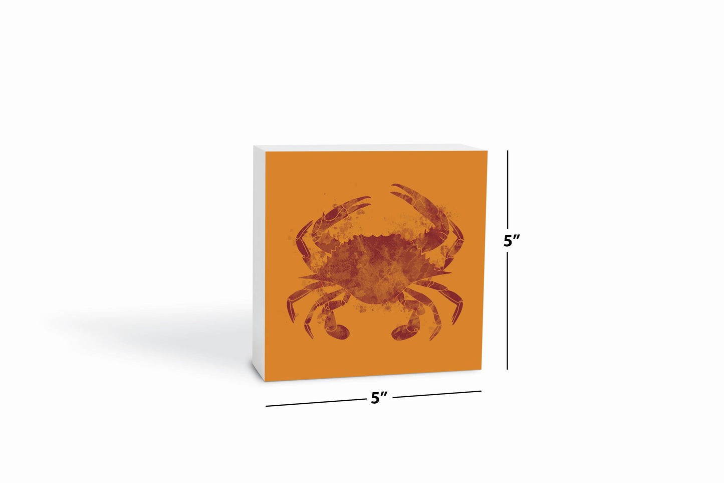 Louisiana Colorful Water Color Blue Crab | Wood Block | Eaches | Min 4
