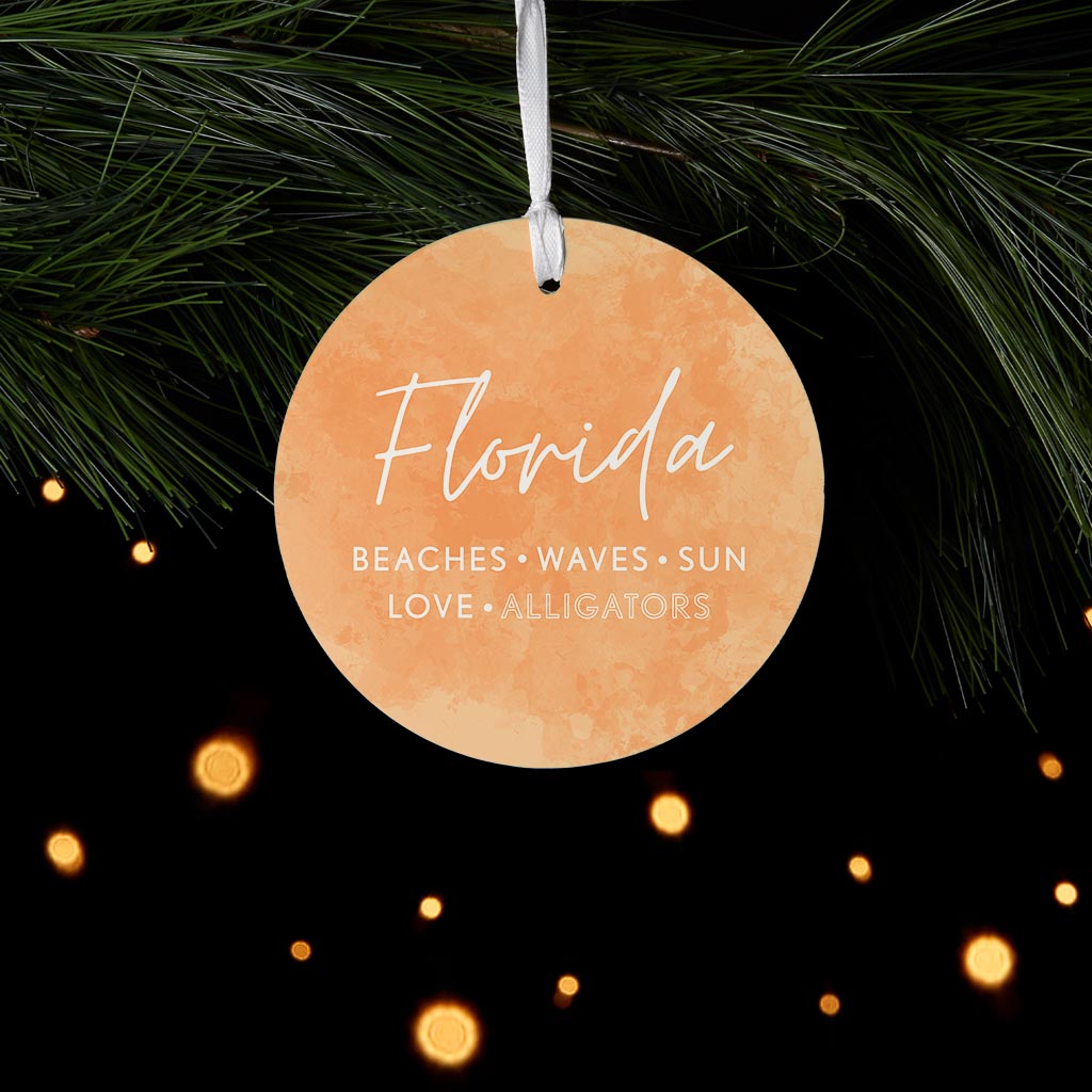 Florida Meaning Orange | Wood Ornament | Eaches | Min 6