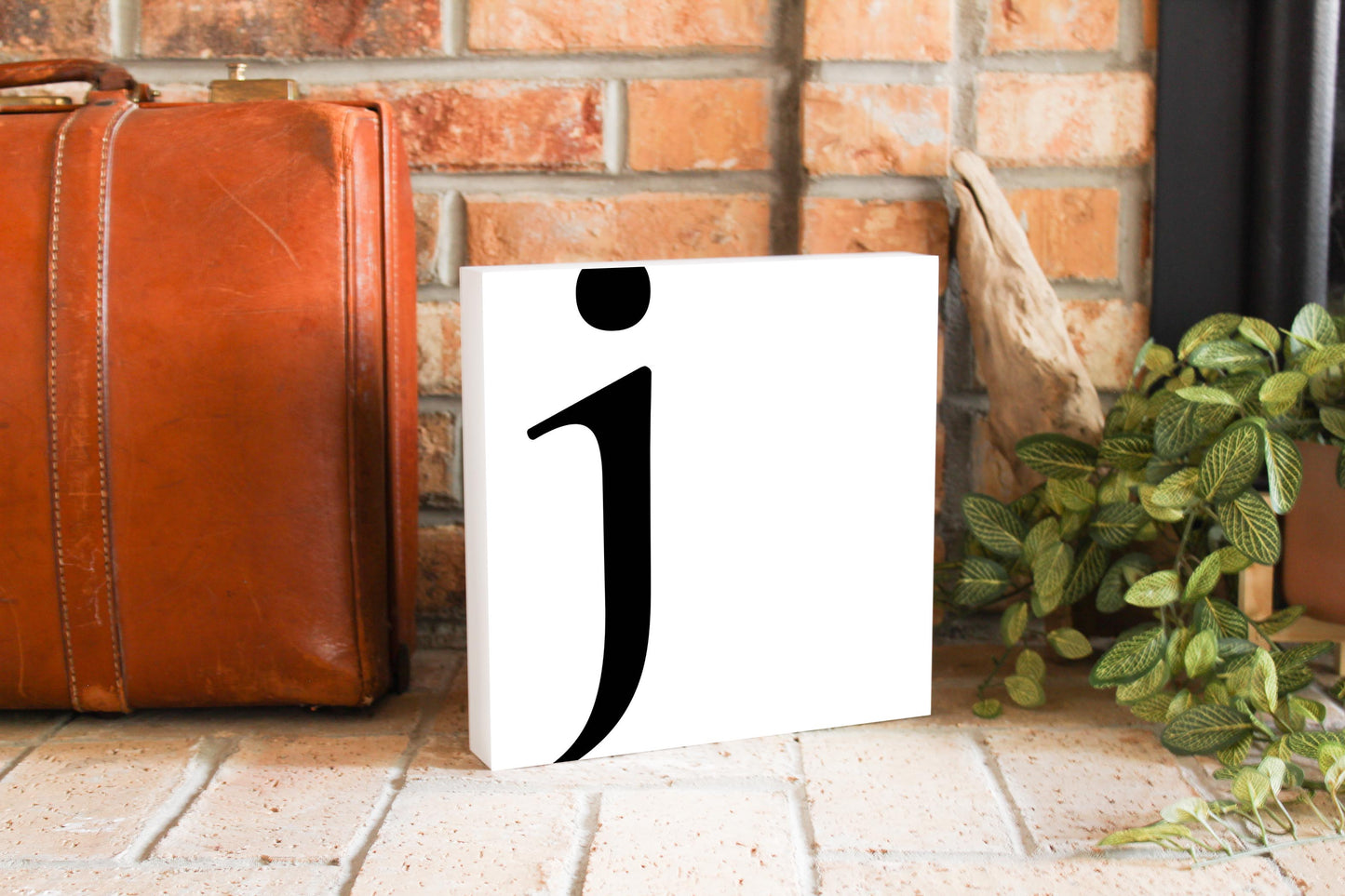 Minimal Monogram J | Wood Block | Eaches | Min 2