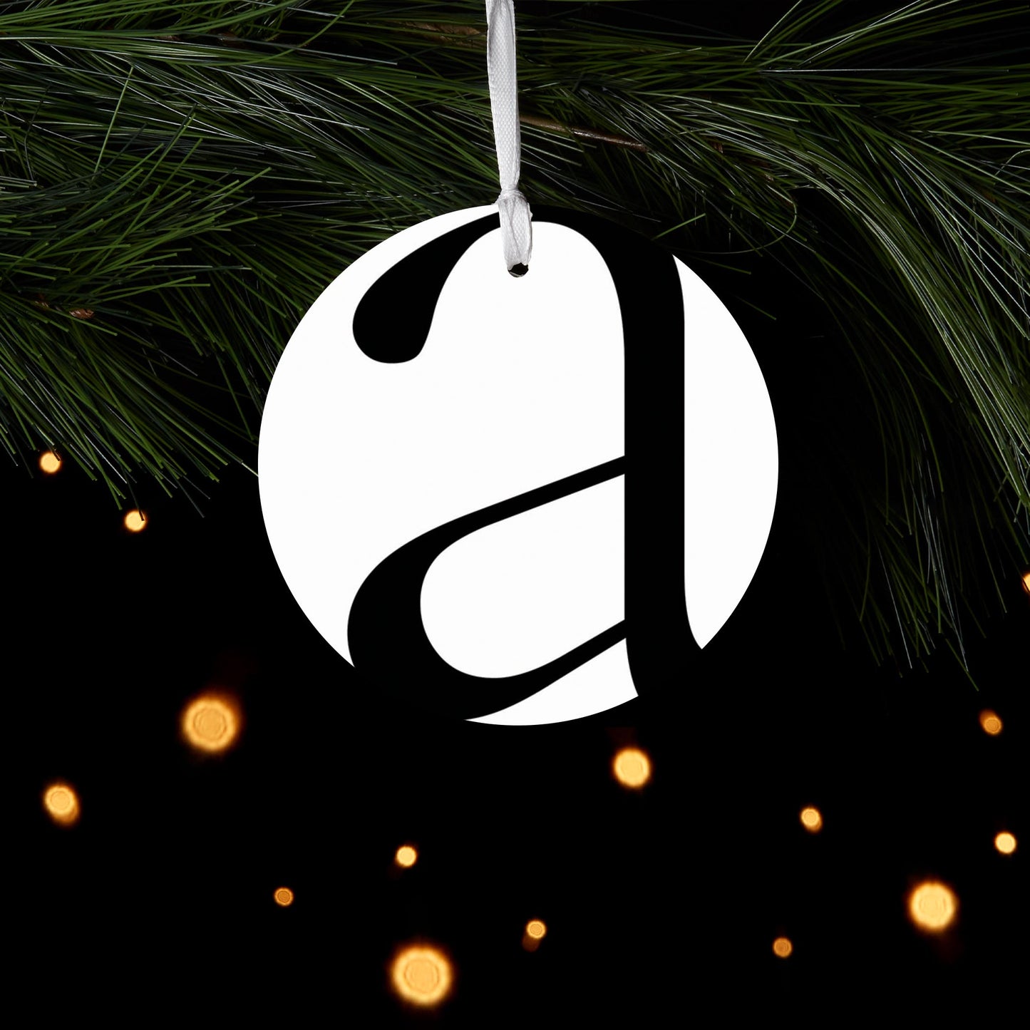 Minimalist Monogram A| Wood Ornament | Eaches | Min 6
