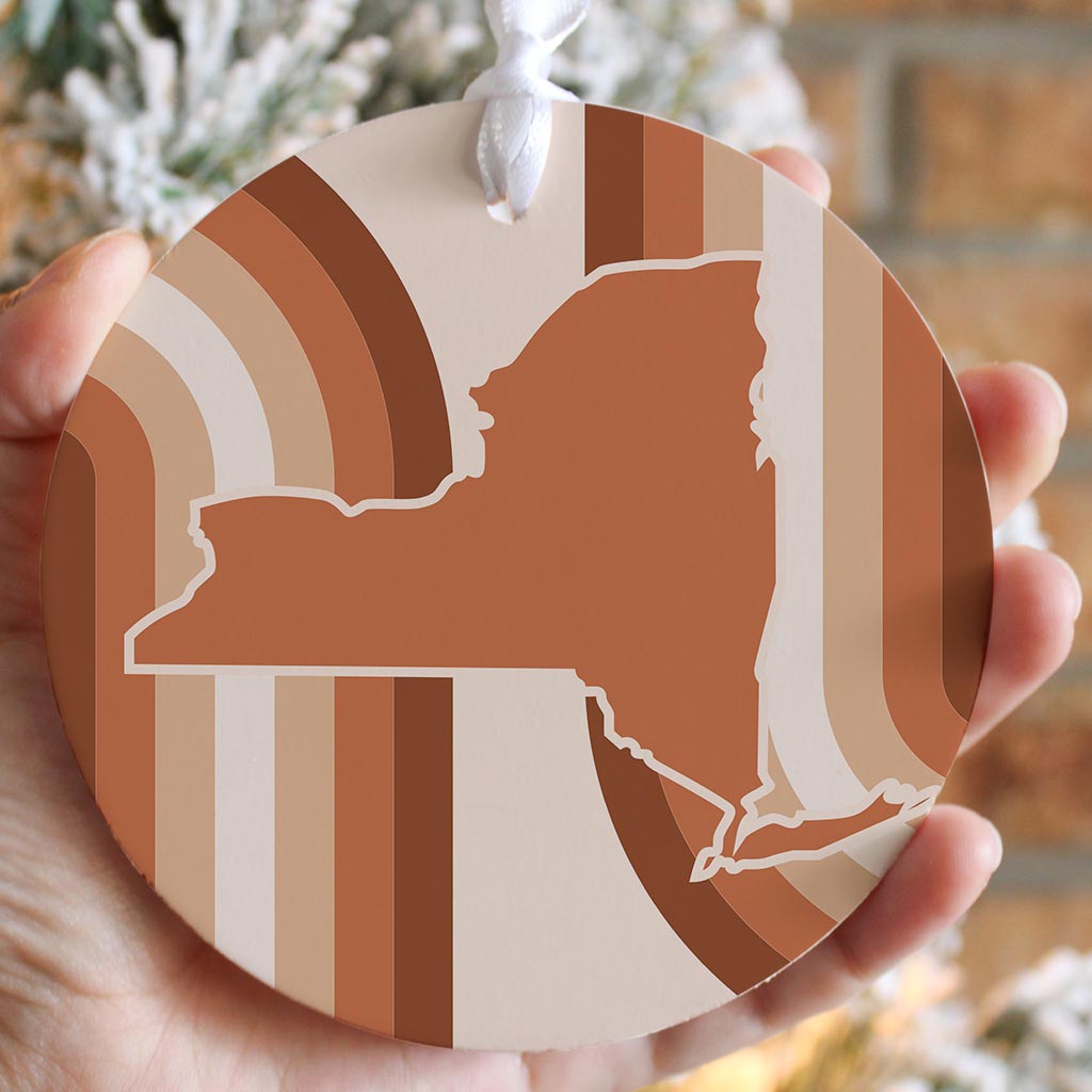 Modern Minimalistic New York Retro Thick Line | Wood Ornament | Eaches | Min 6