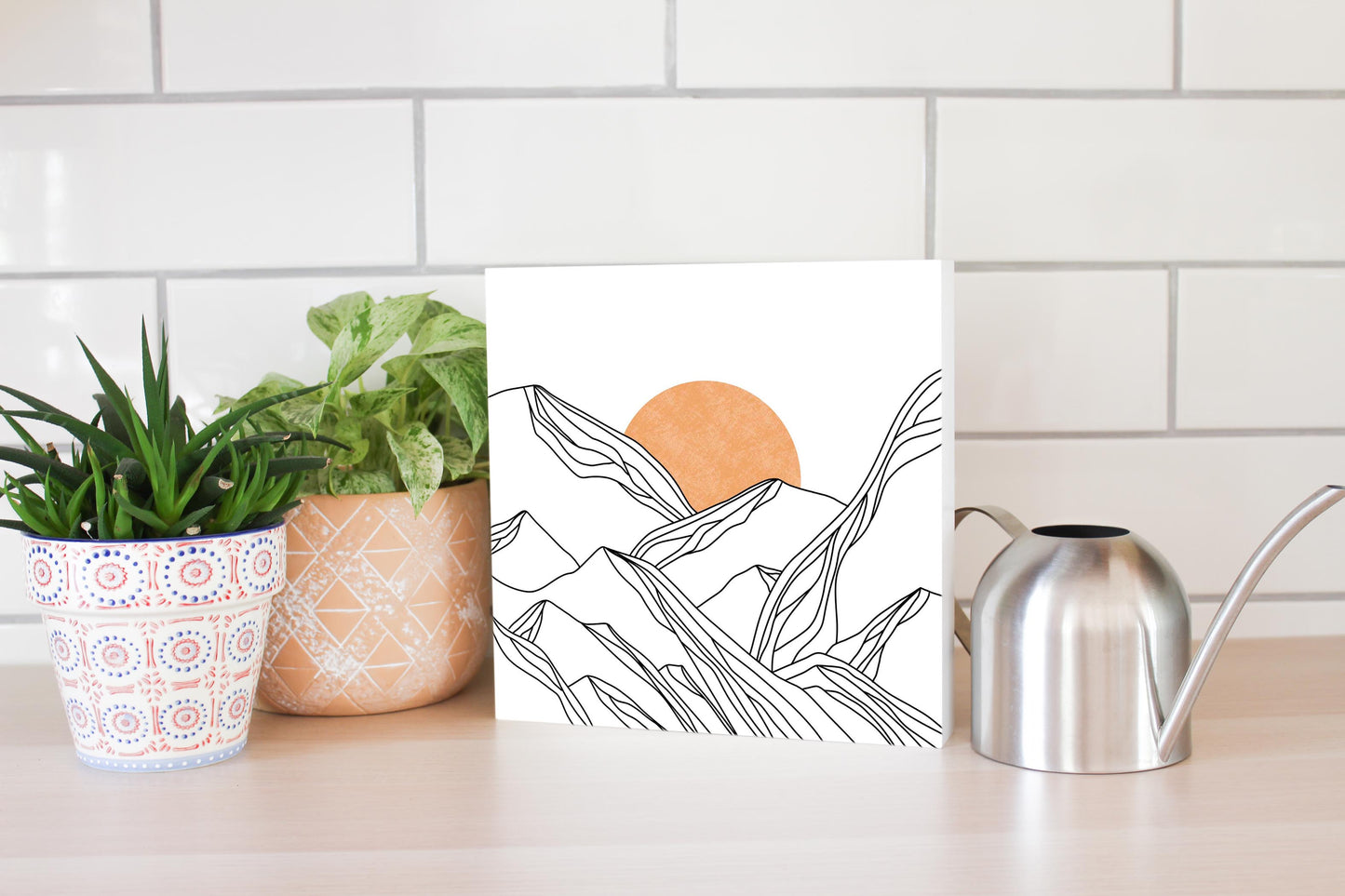 White Mountain Sun Lines | Wood Block | Eaches | Min 2