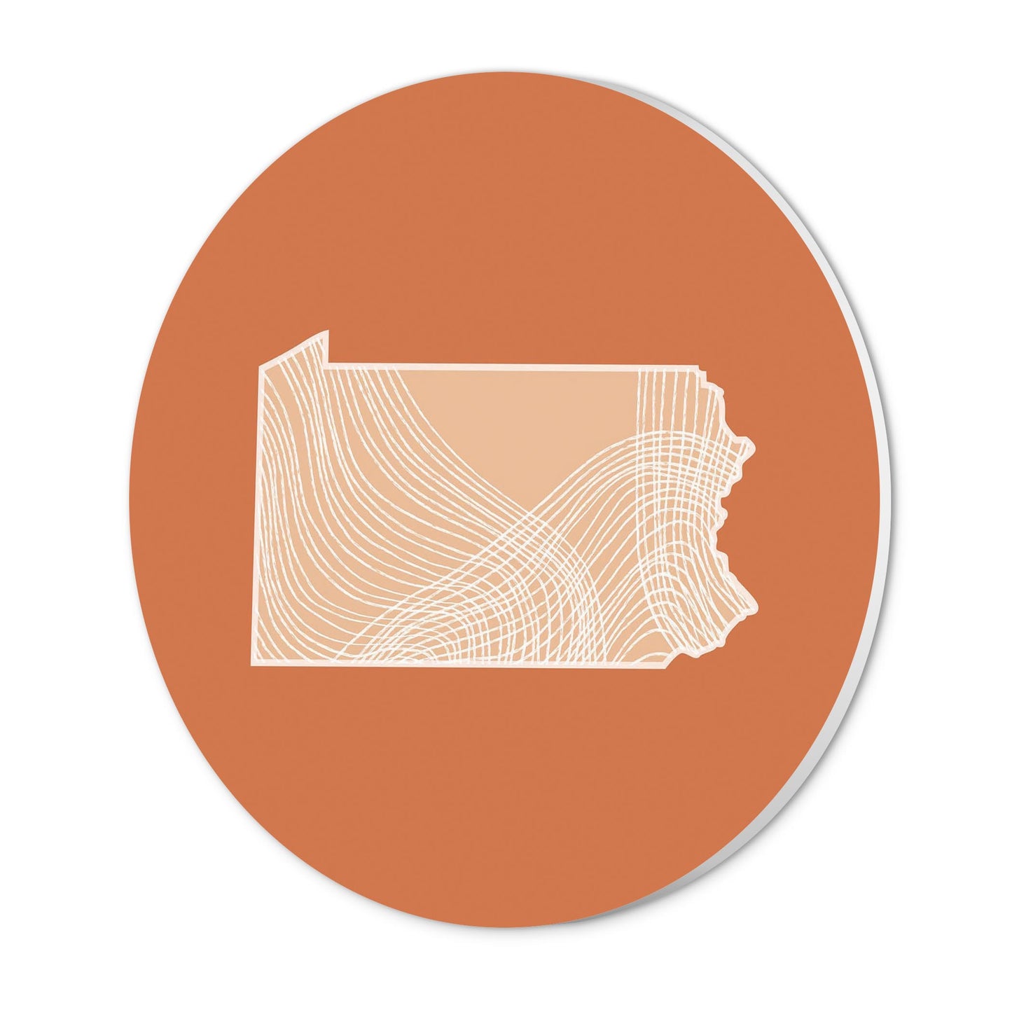 Modern Minimalist Pennsylvania State Lines Light | Wood Sign | Eaches | Min 1