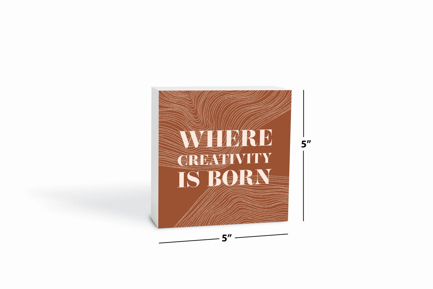 Modern Minimalist New York Creativity Is Born | Wood Block | Eaches | Min 4