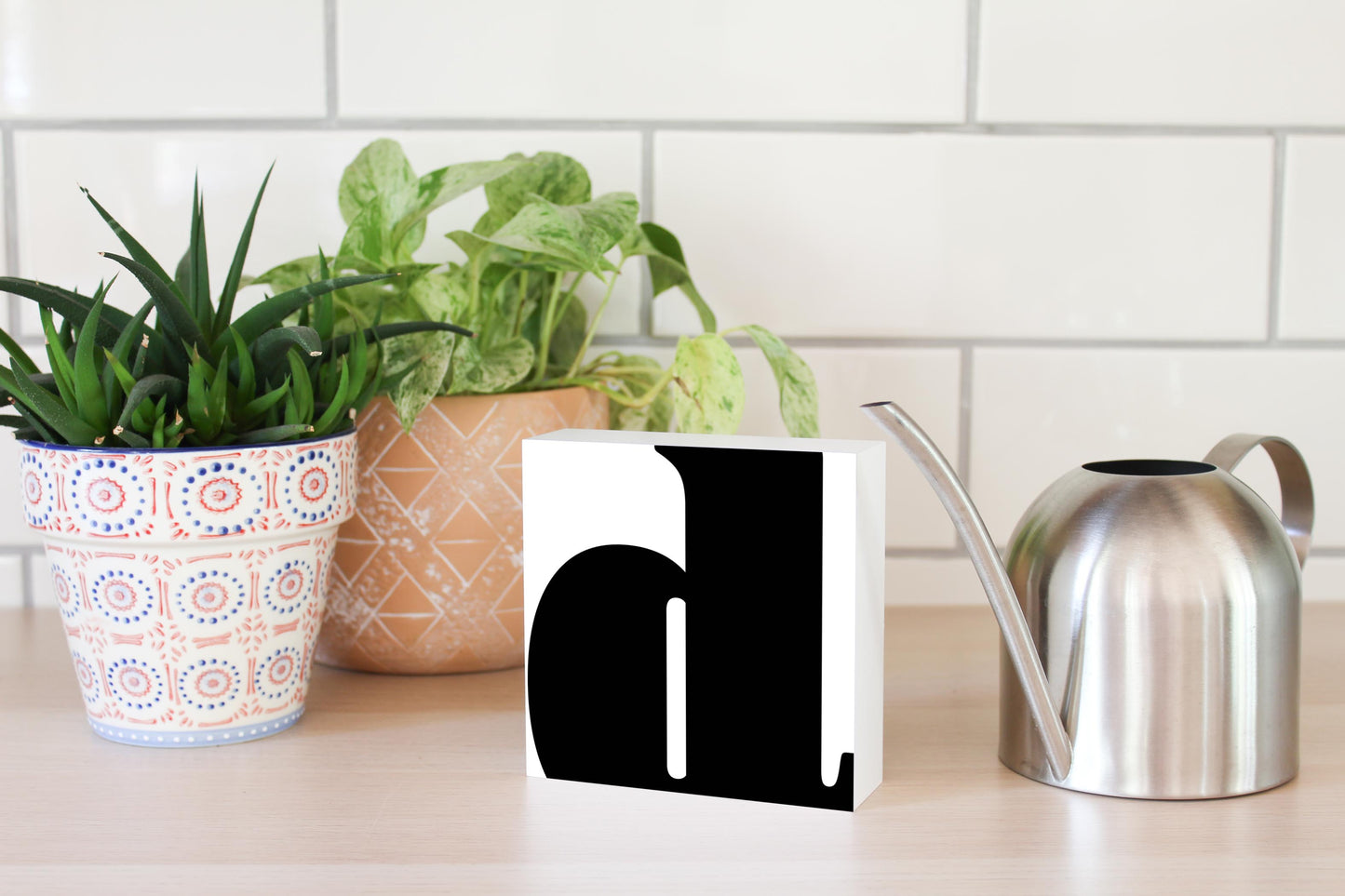 Fun Chunky Monogram D | Wood Block | Eaches | Min 4