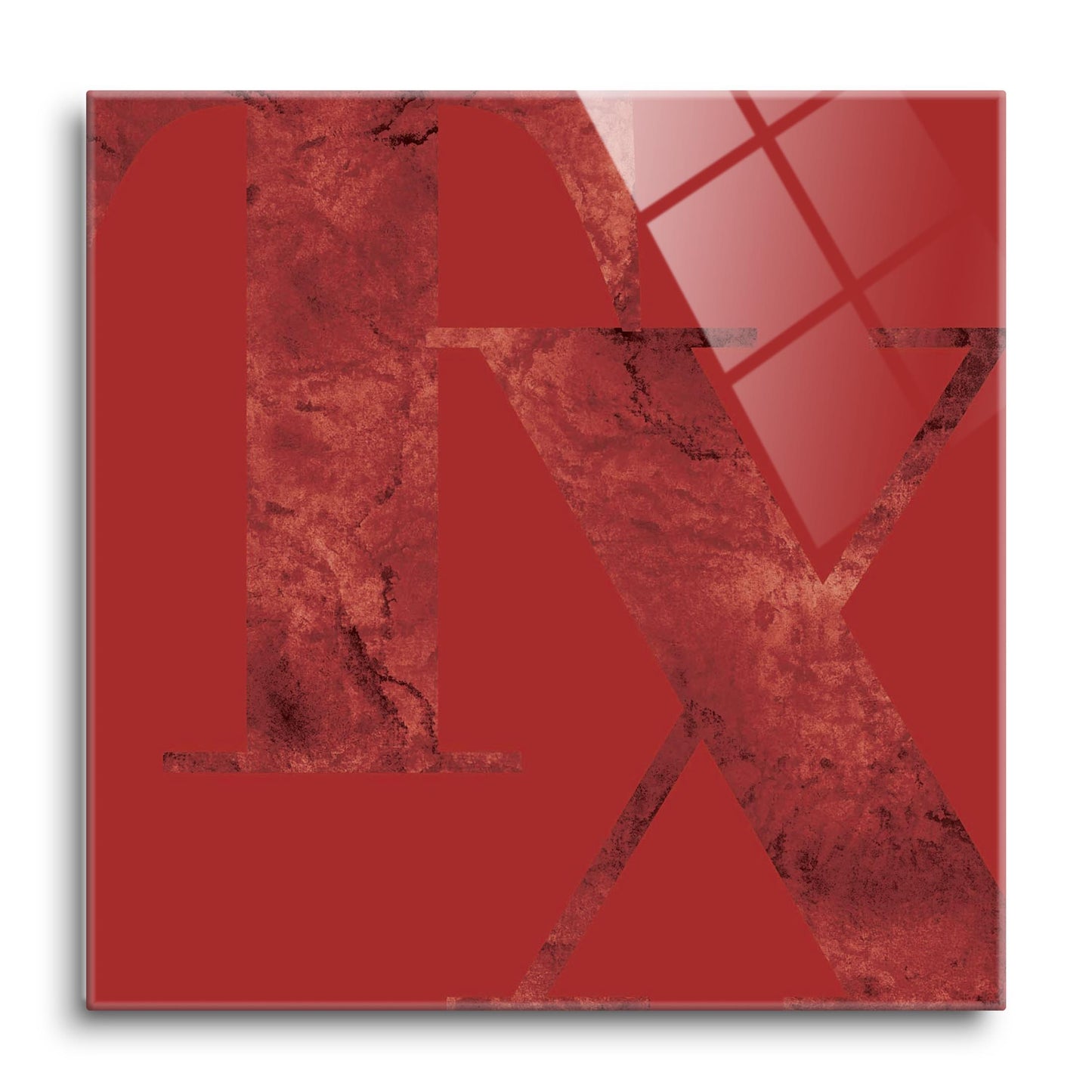 Modern Minimalist Texas Red Tx | Hi-Def Glass Art | Eaches | Min 1