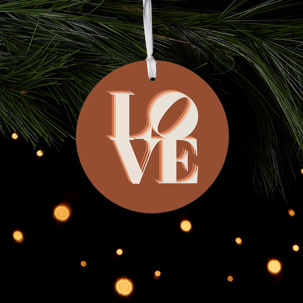 Modern Minimalist Pennsylvania Love Dark| Wood Ornament | Eaches | Min 6