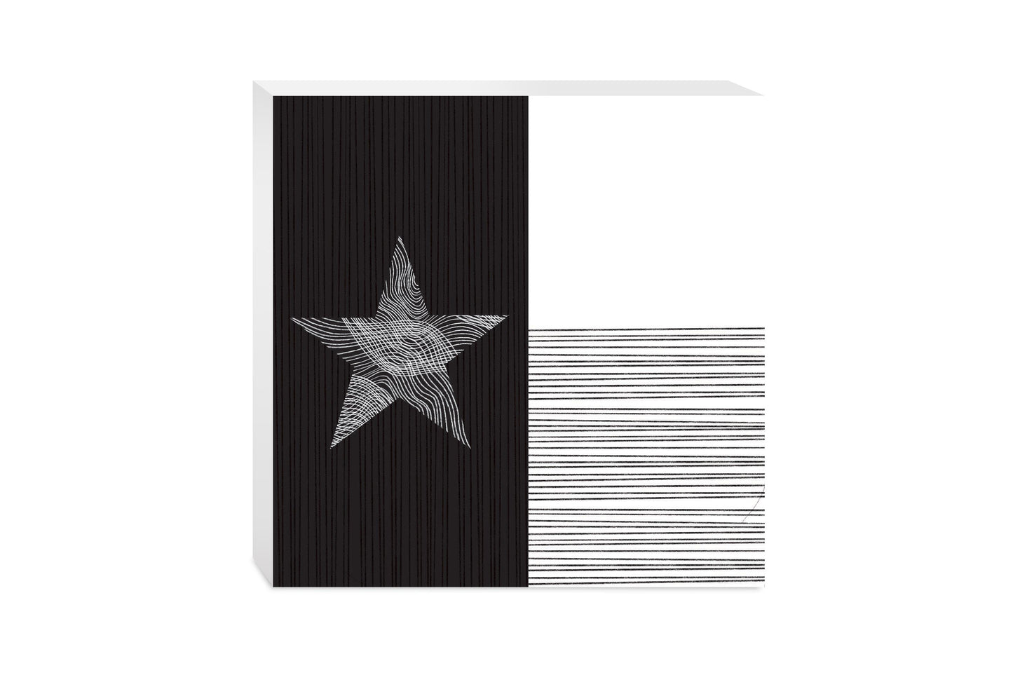 Modern Texas State Flag Abstract Lines | Wood Block | Eaches | Min 2