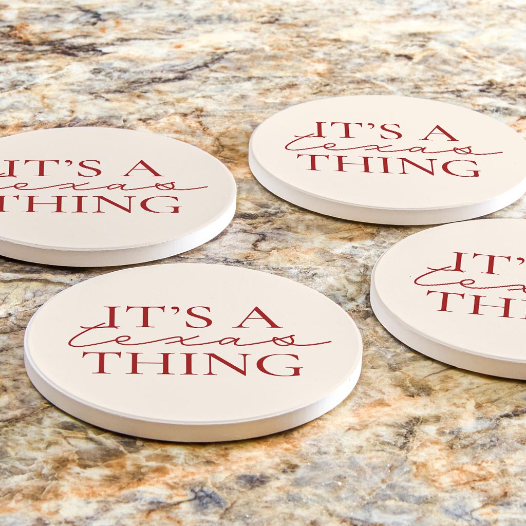 Modern Minimalist Texas It S A Texas Thing | Absorbent Coasters | Set of 4 | Min 2