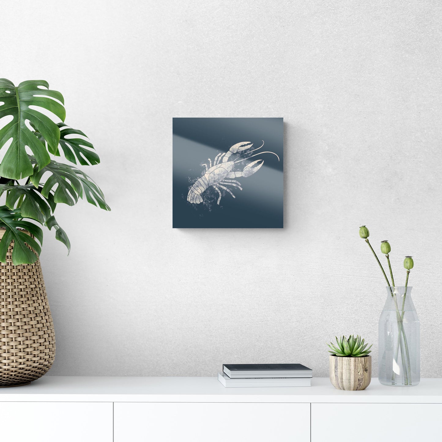 Louisiana Colorful Water Color Crawfish | Hi-Def Glass Art | Eaches | Min 1