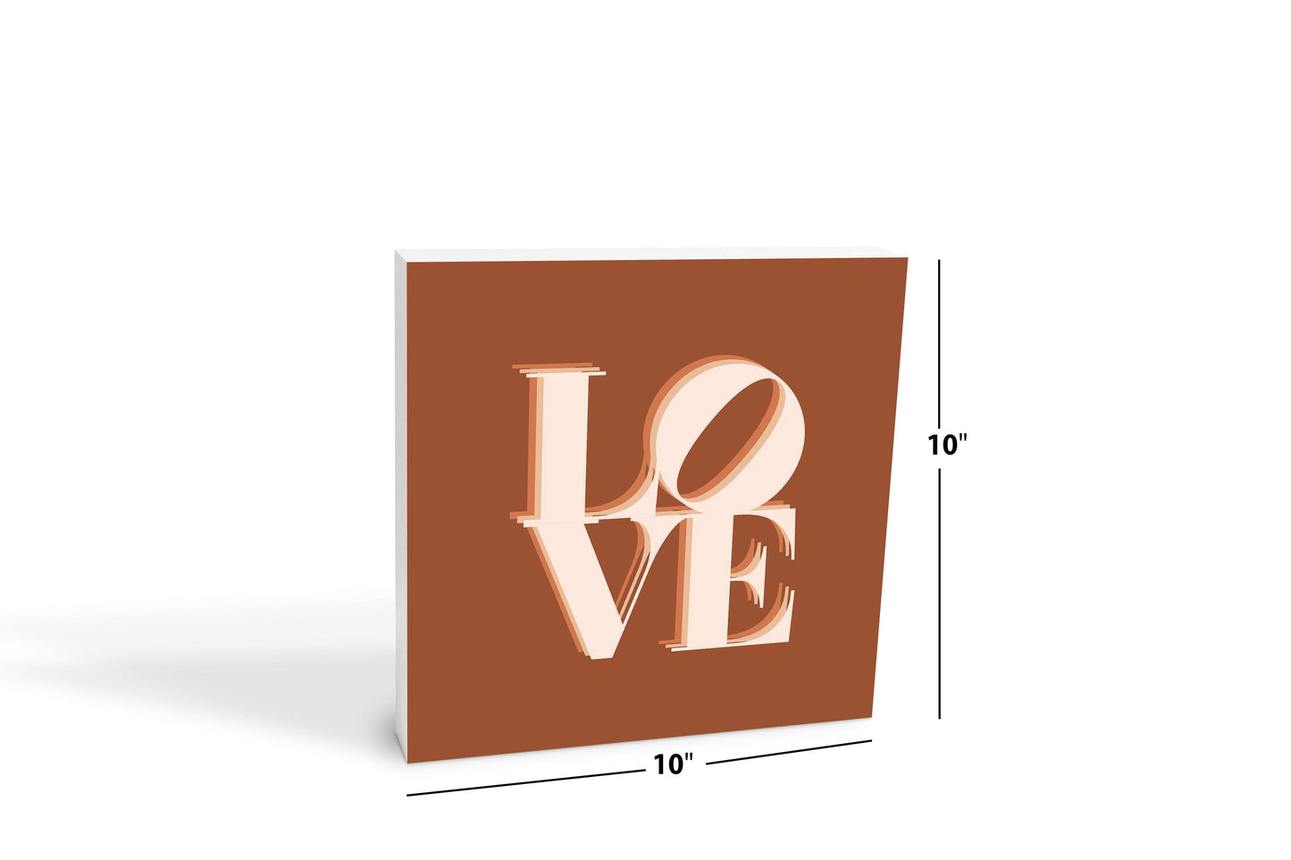 Modern Minimalist Pennsylvania Love Dark | Wood Block | Eaches | Min 2
