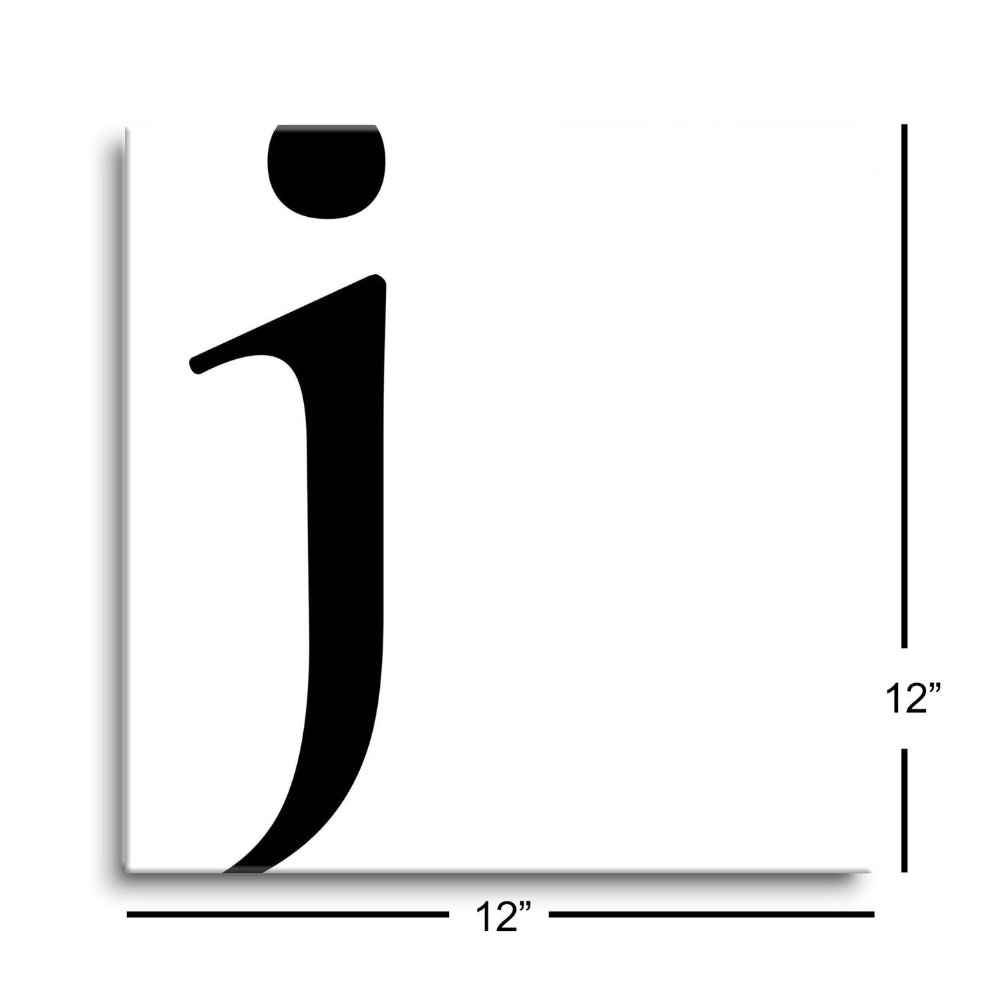Minimal Monogram J | Hi-Def Glass Art | Eaches | Min 1