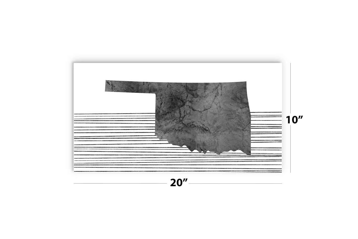 Modern Oklahoma State Shape With Straight Lines | Wood Sign | Eaches | Min 2