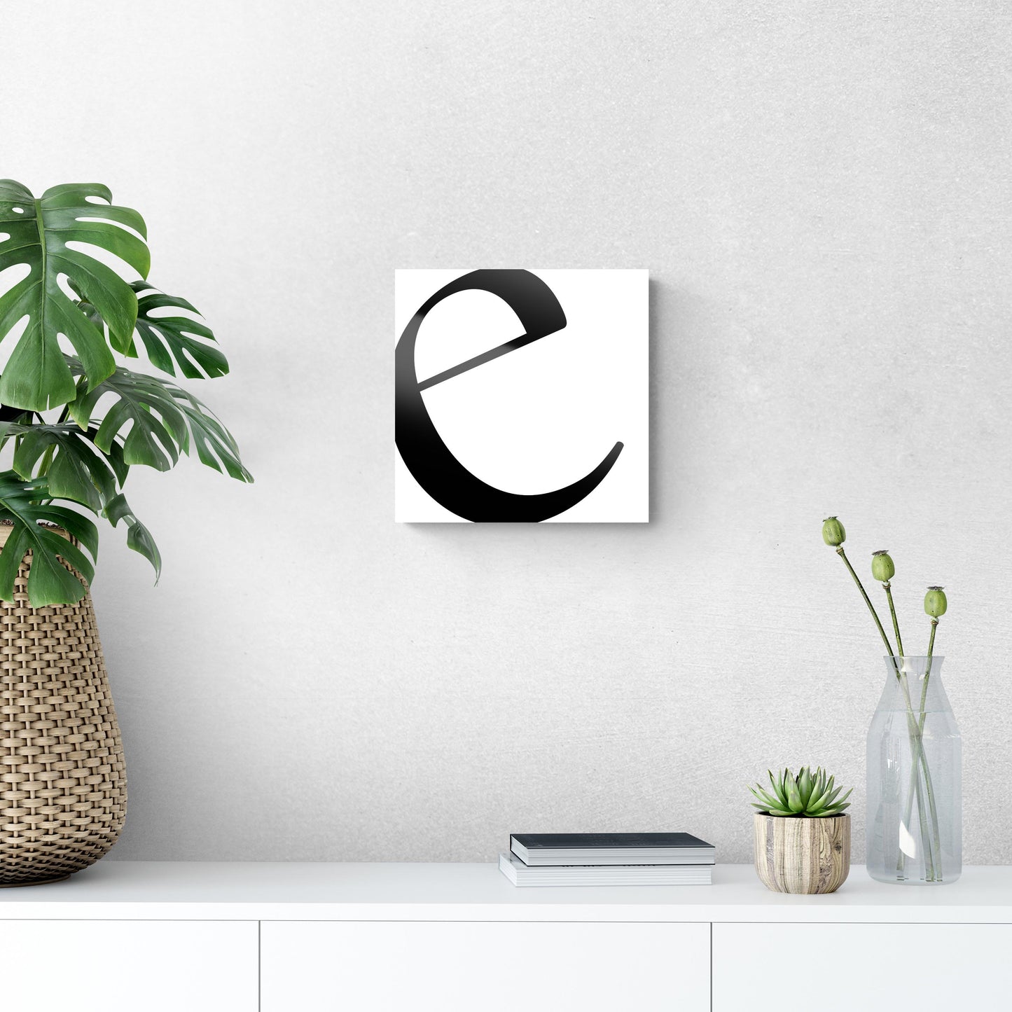 Minimal Monogram E | Hi-Def Glass Art | Eaches | Min 1