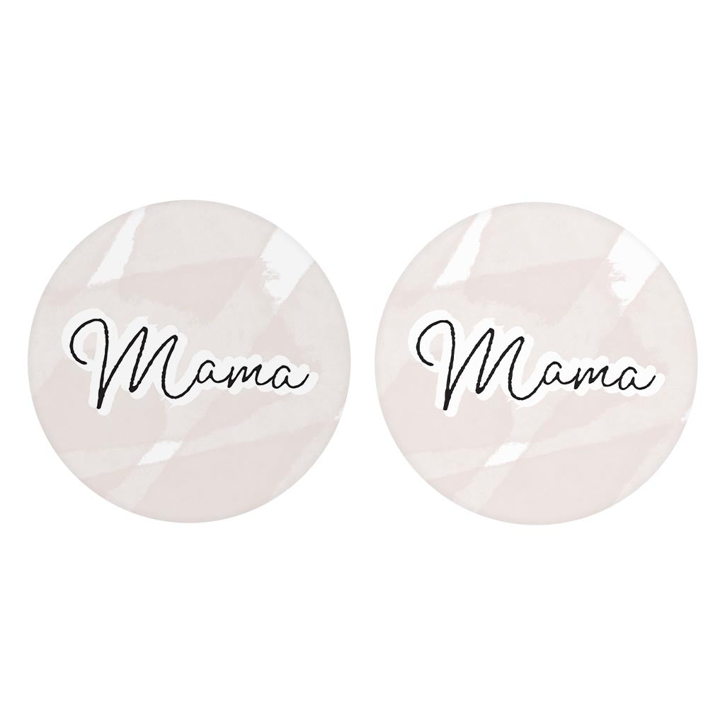 Modern Minimalist Mothers Day Mama | Absorbent Car Coasters | Set of 2 | Min 4