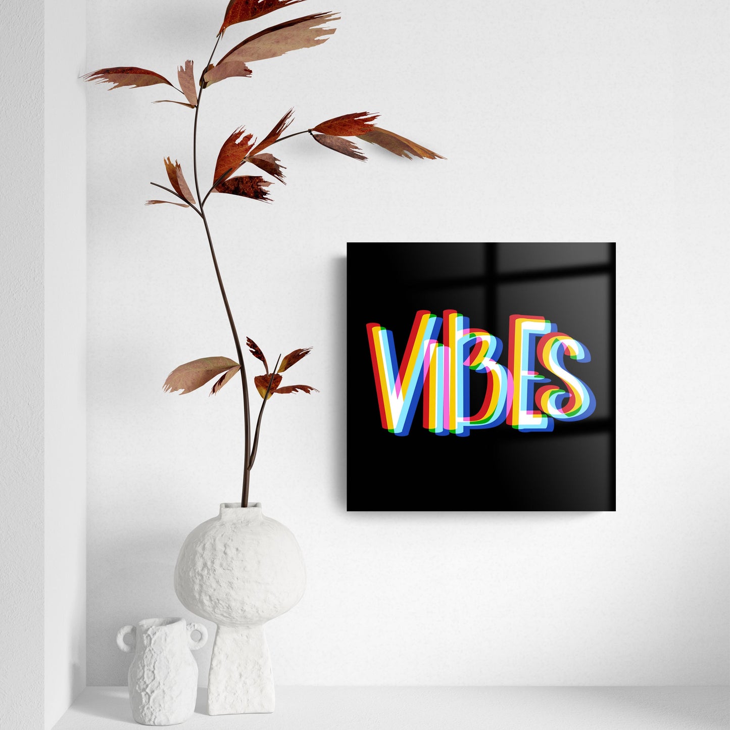 Funky Vibes Illusion In Black | Hi-Def Glass Art | Eaches | Min 2