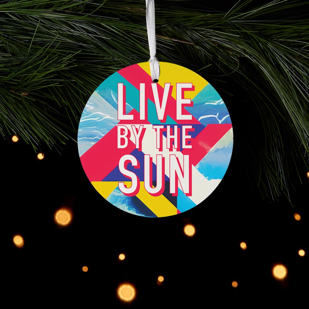 Live By The Sun| Wood Ornament | Eaches | Min 6
