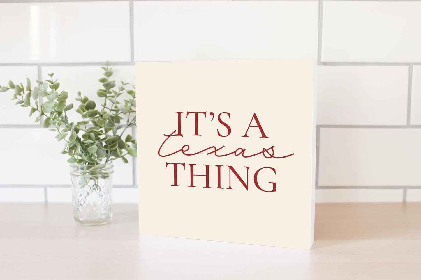 Modern Minimalist Texas It S A Texas Thing | Wood Block | Eaches | Min 2