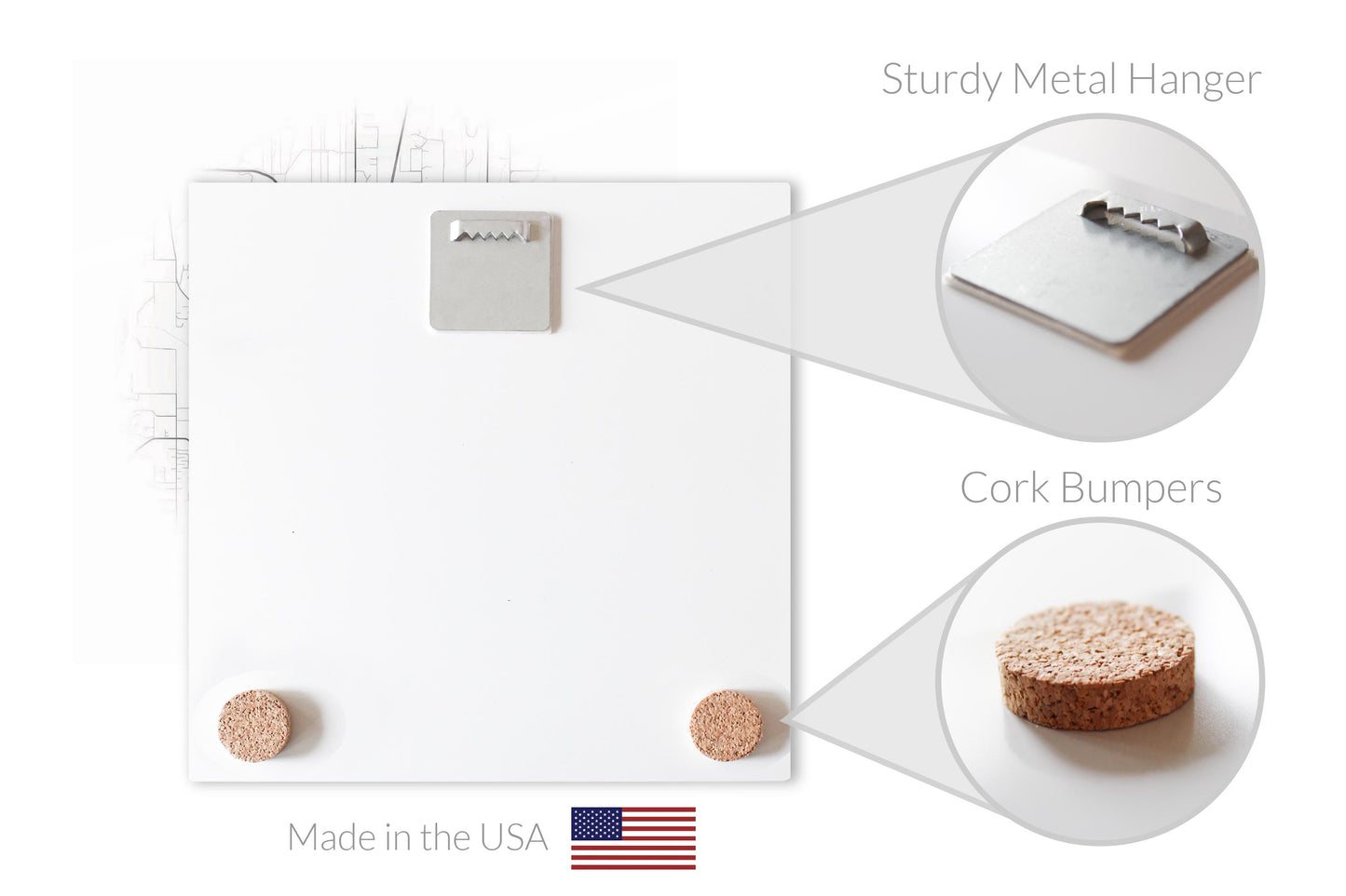 Minimalistic B&W Washington Silverdale Circle Map | Hi-Def Glass Art | Eaches | Min 1