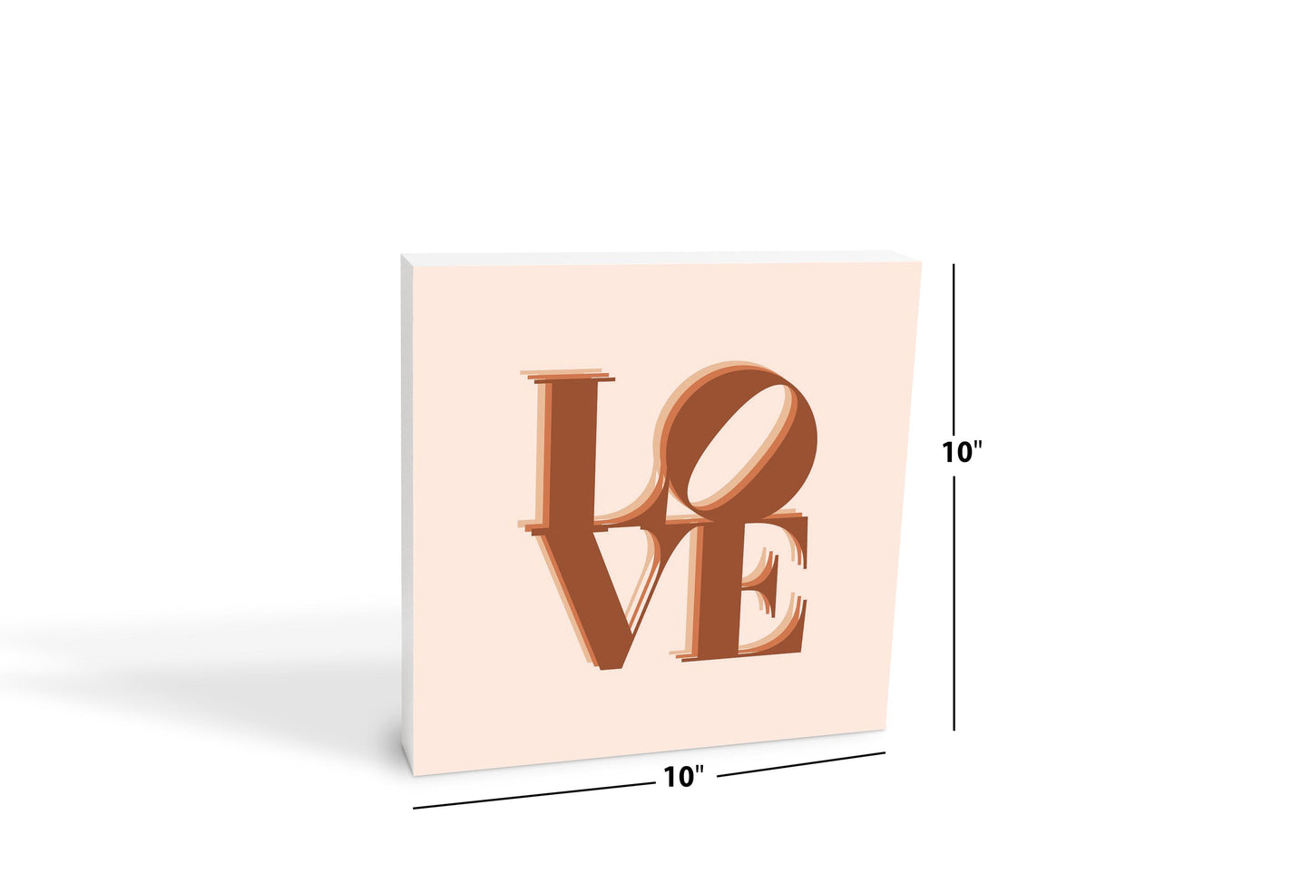 Modern Minimalist Pennsylvania Love Light | Wood Block | Eaches | Min 2