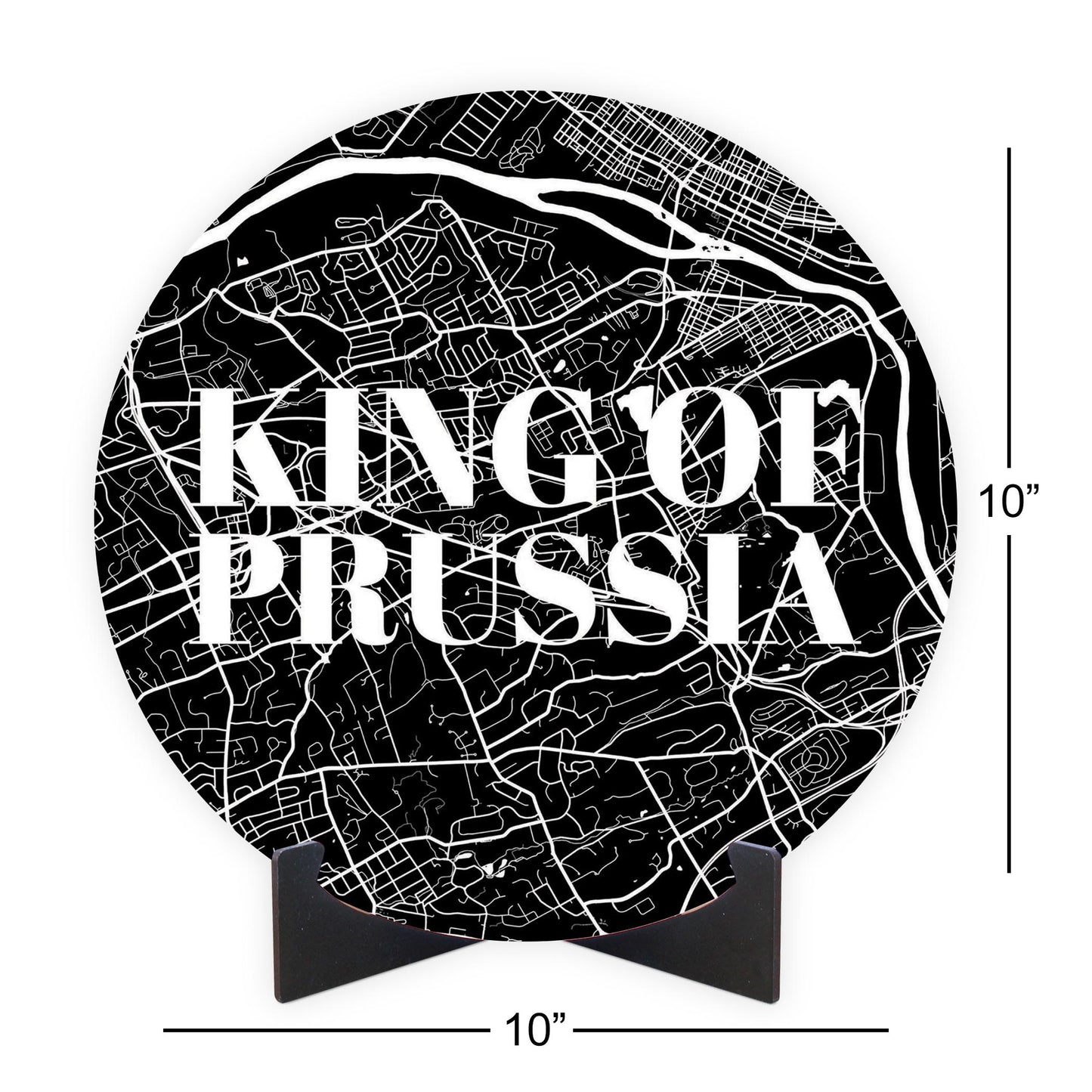 Minimalistic B&W Pennsylvania King Of Prussia Map | Wood Sign | Eaches | Min 1