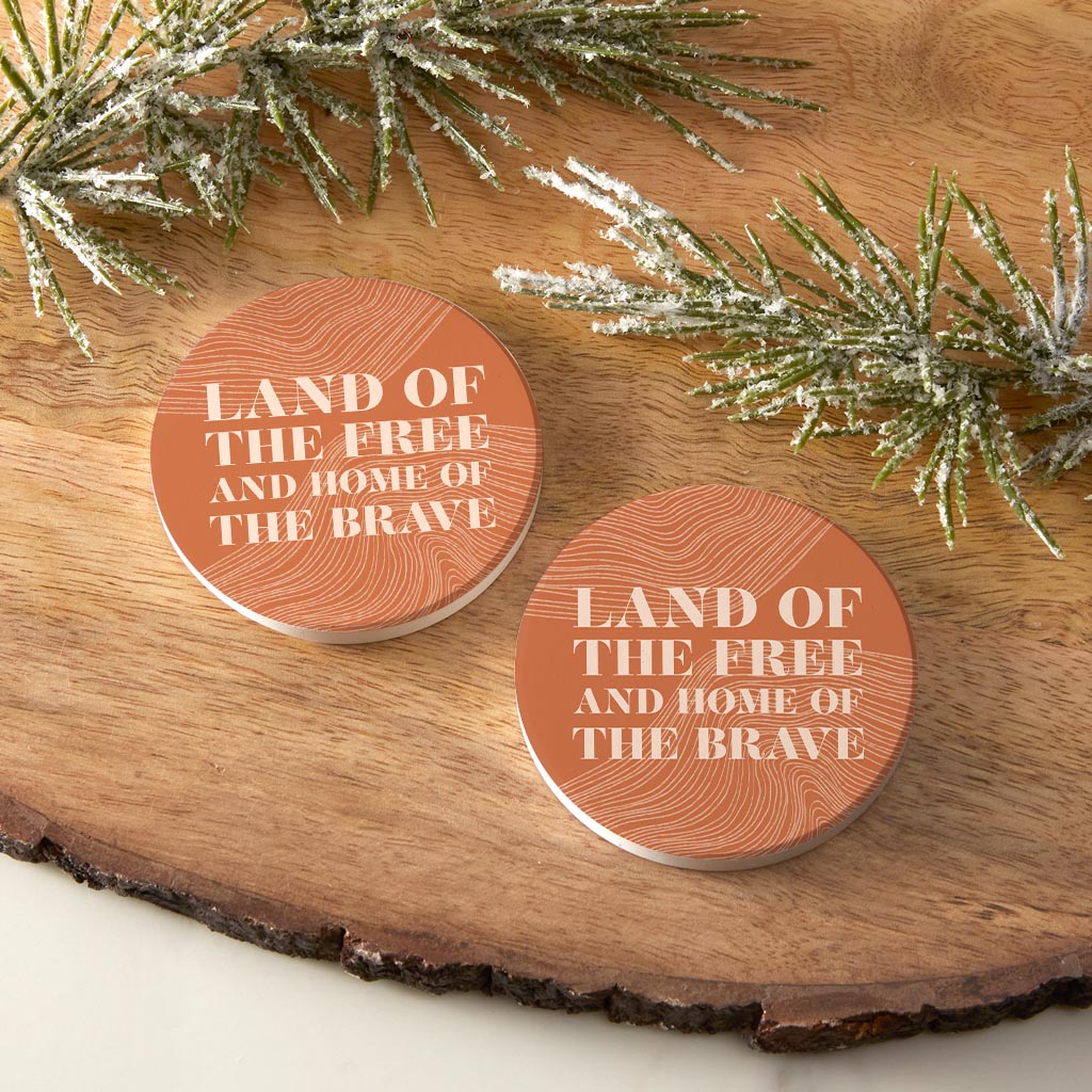 Modern Minimalist New York Free Brave | Absorbent Car Coasters | Set of 2 | Min 4
