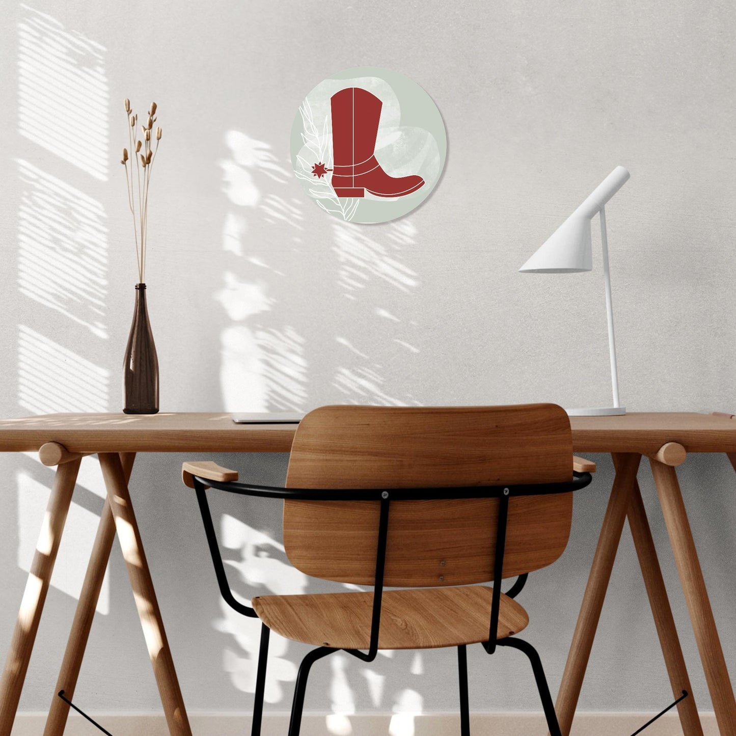 Modern Minimalist Oklahoma Boot | Wood Sign | Eaches | Min 1