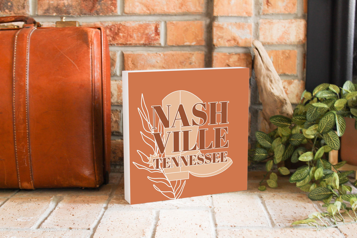 Modern Minimalist Tennessee Nashville Boot | Wood Block | Eaches | Min 2
