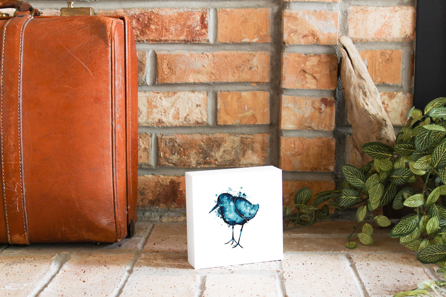 New England Water Color Sand Piper | Wood Block | Eaches | Min 4