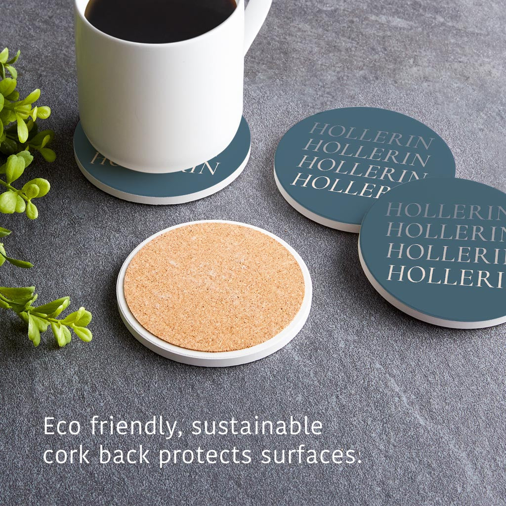 Modern Minimalist Arkansas Hollerin | Absorbent Coasters | Set of 4 | Min 2