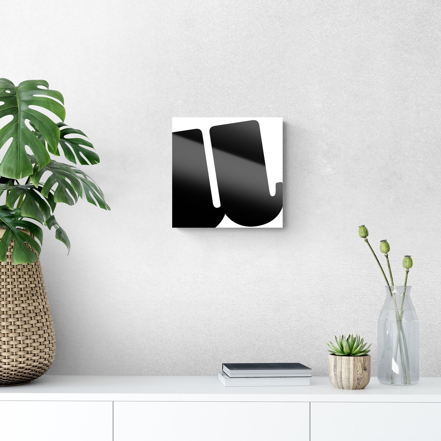 Fun Chunky Monogram U | Hi-Def Glass Art | Eaches | Min 1