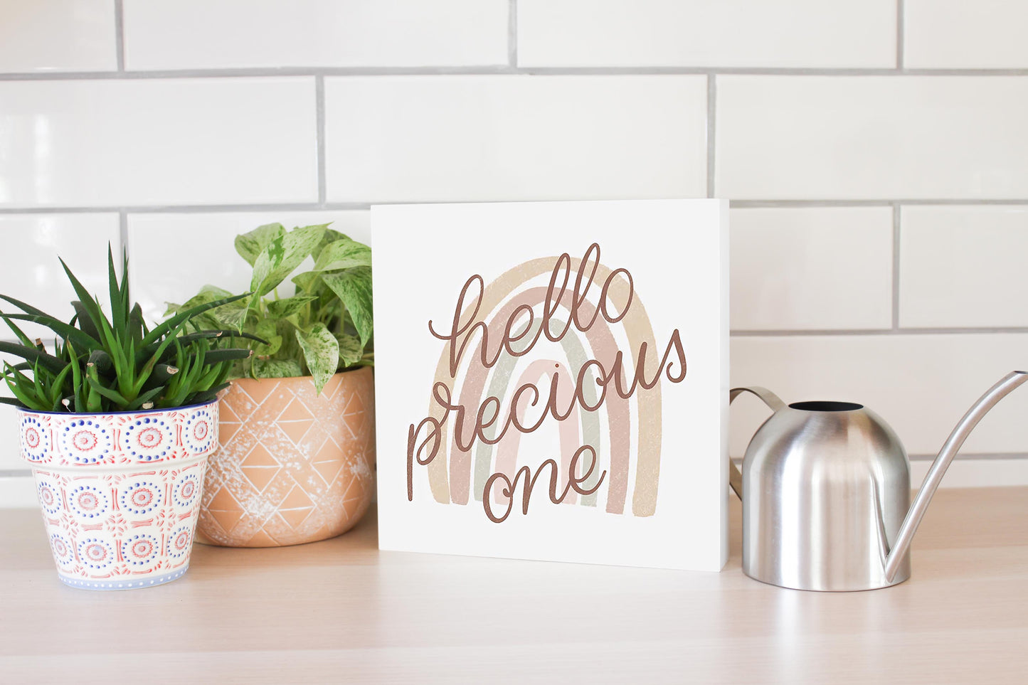 Hello Precious One | Wood Block | Eaches | Min 2