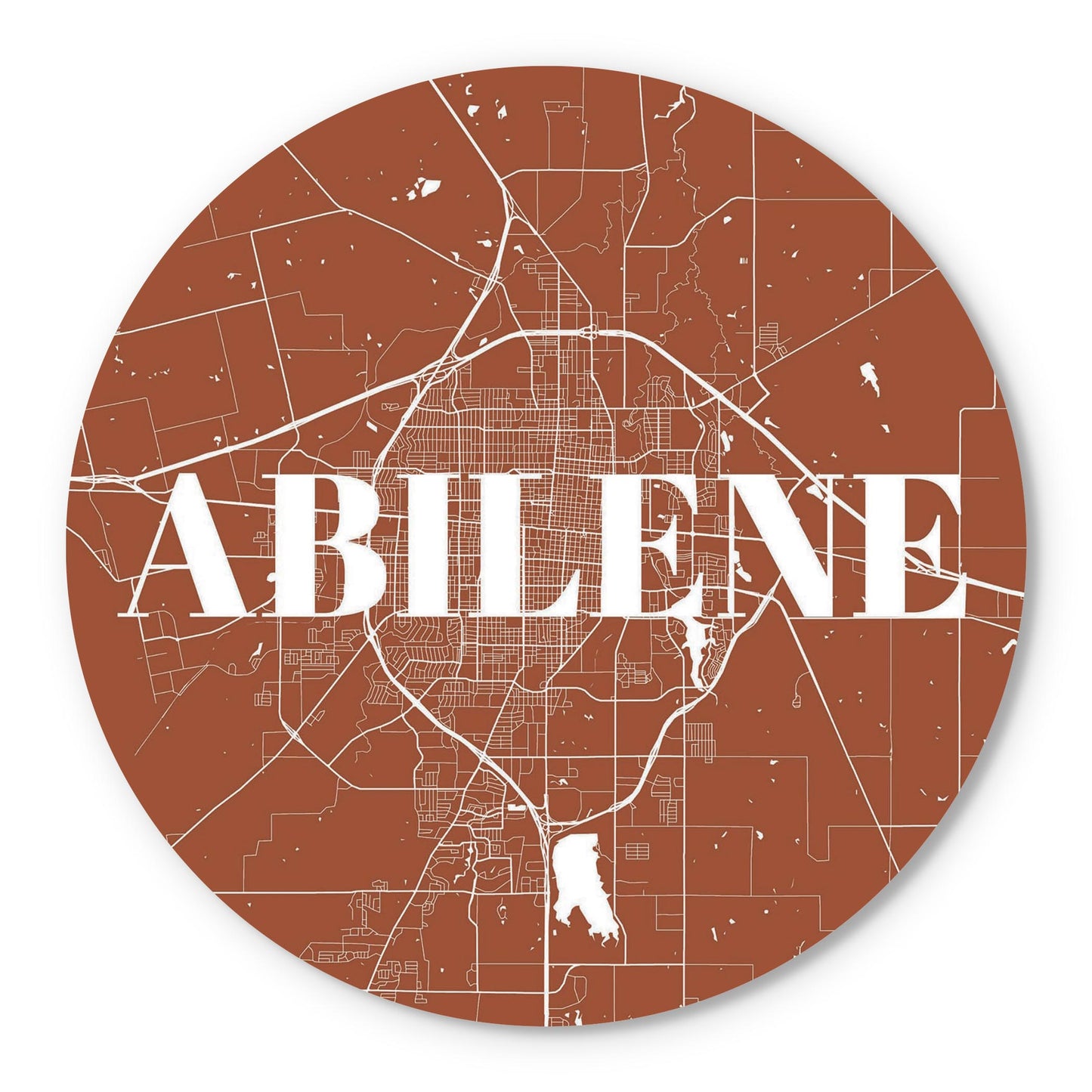 Modern Minimalist Texas Abilene Map | Wood Sign | Eaches | Min 1