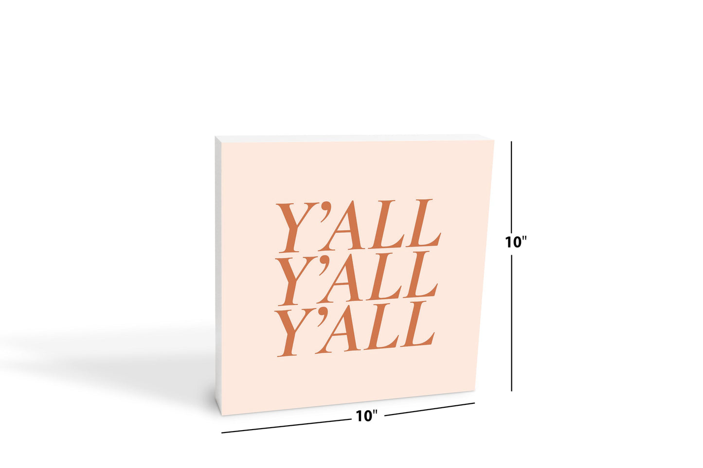 Modern Minimalist Texas Yall | Wood Block | Eaches | Min 2