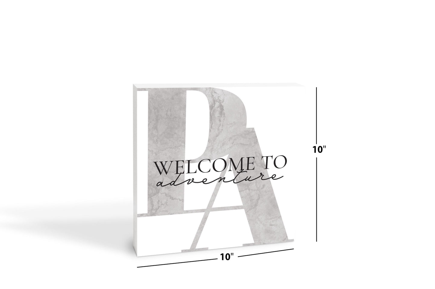 Minimalistic B&W Pennsylvania Adventure Quip | Wood Block | Eaches | Min 2