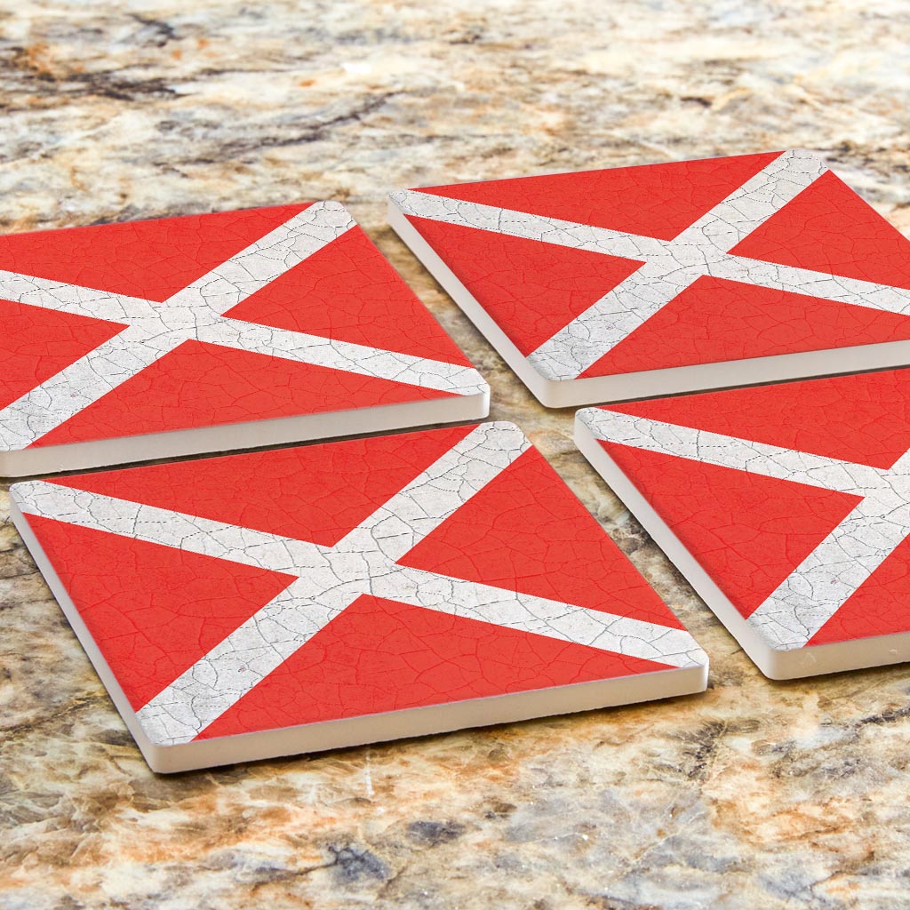Nautical Flag Victor | Absorbent Coasters | Set of 4 | Min 2