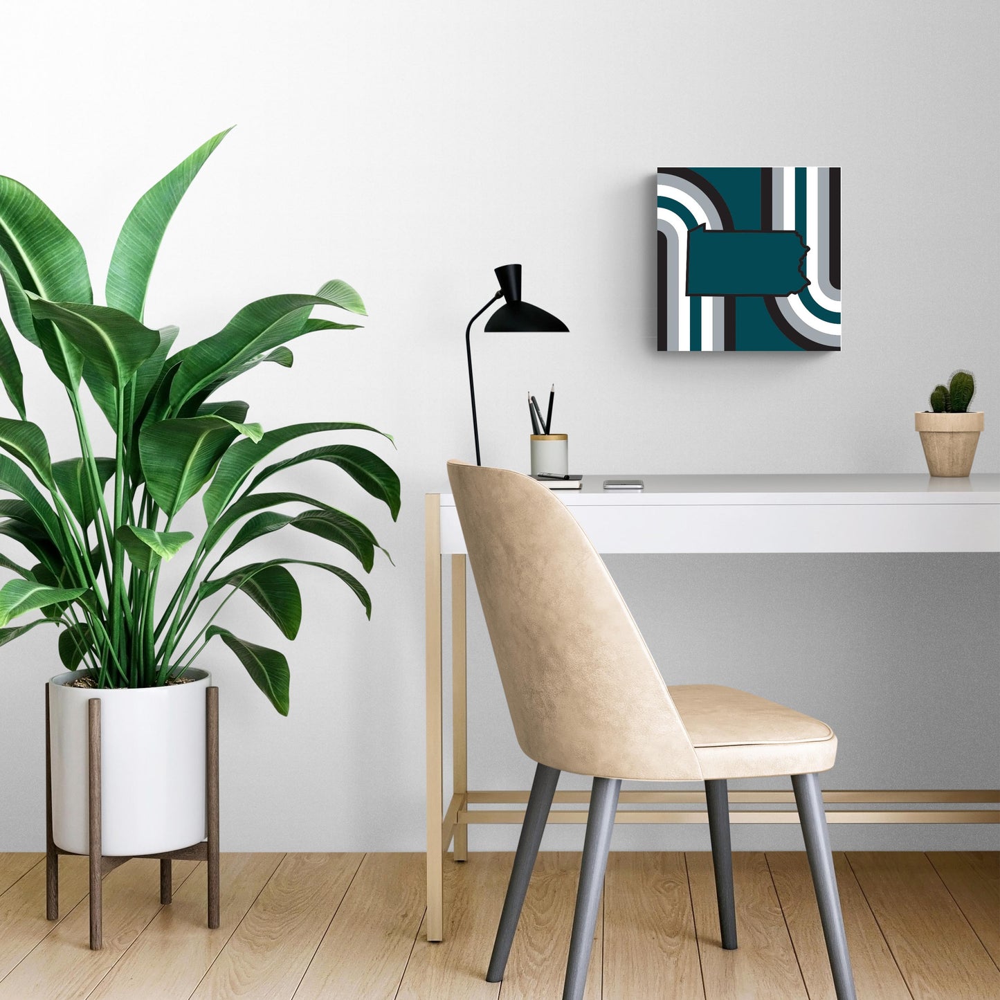 Modern Minimalist Pennsylvania Retro Shape | Wood Sign | Eaches | Min 2